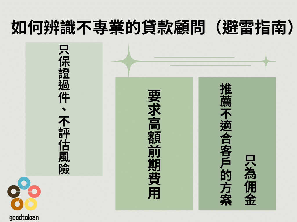 如何辬識不專業的貸款顧問